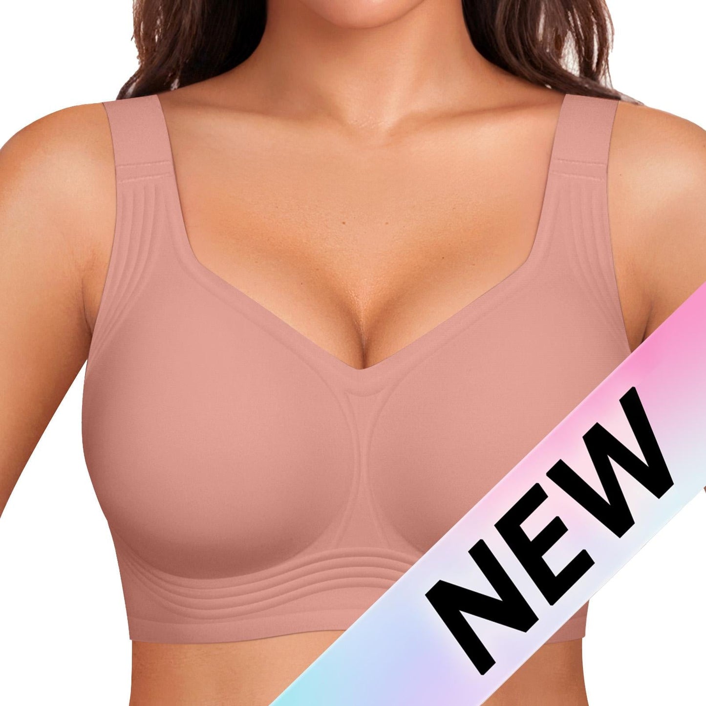 Women's Wireless Lace Back Seamless Comfort Bra