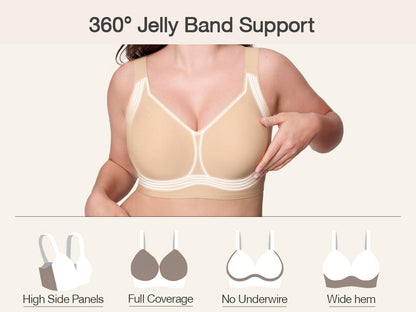 Women's Wireless Lace Back Seamless Comfort Bra