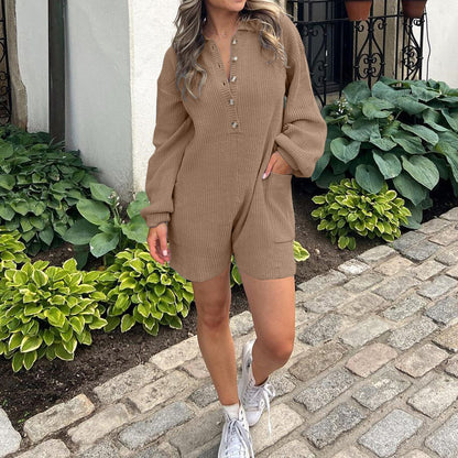Women's Jumpsuit Long Sleeve Knit Sweater Rompers(BUY 2 FREE SHIPPING)