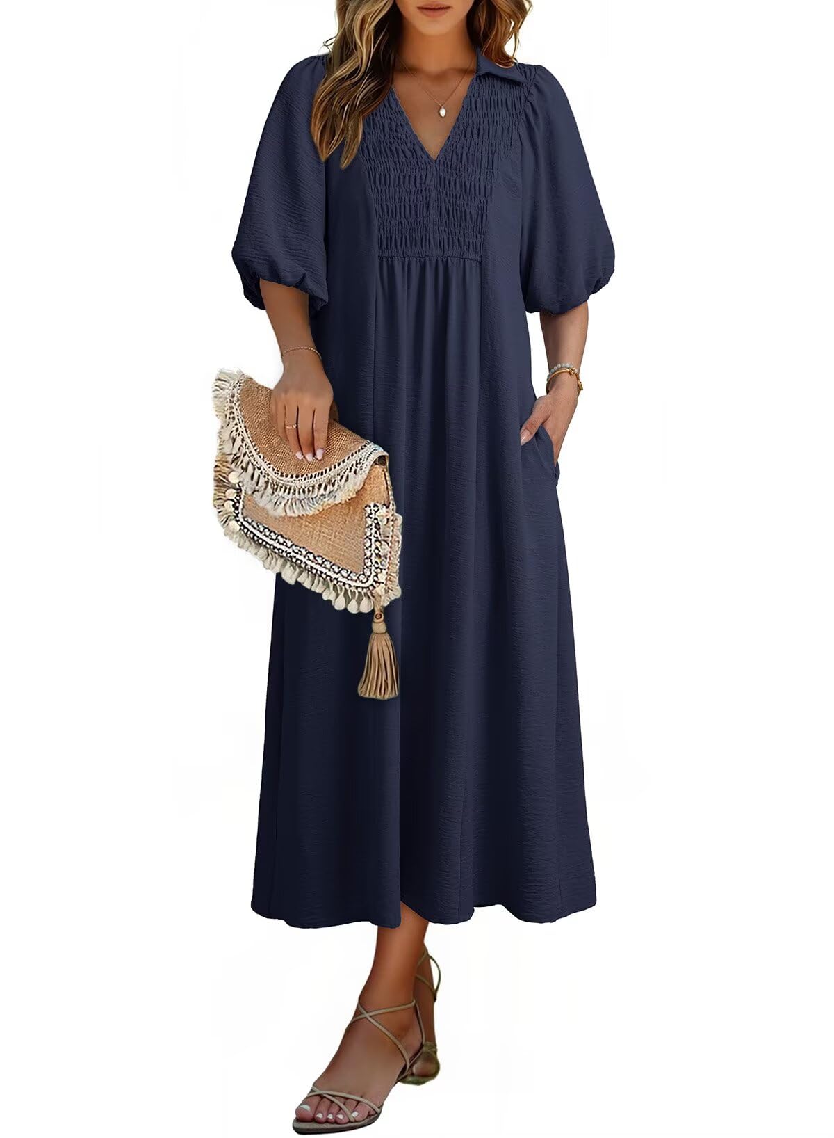 Women's Summer Flowy A-Line Maxi Dress