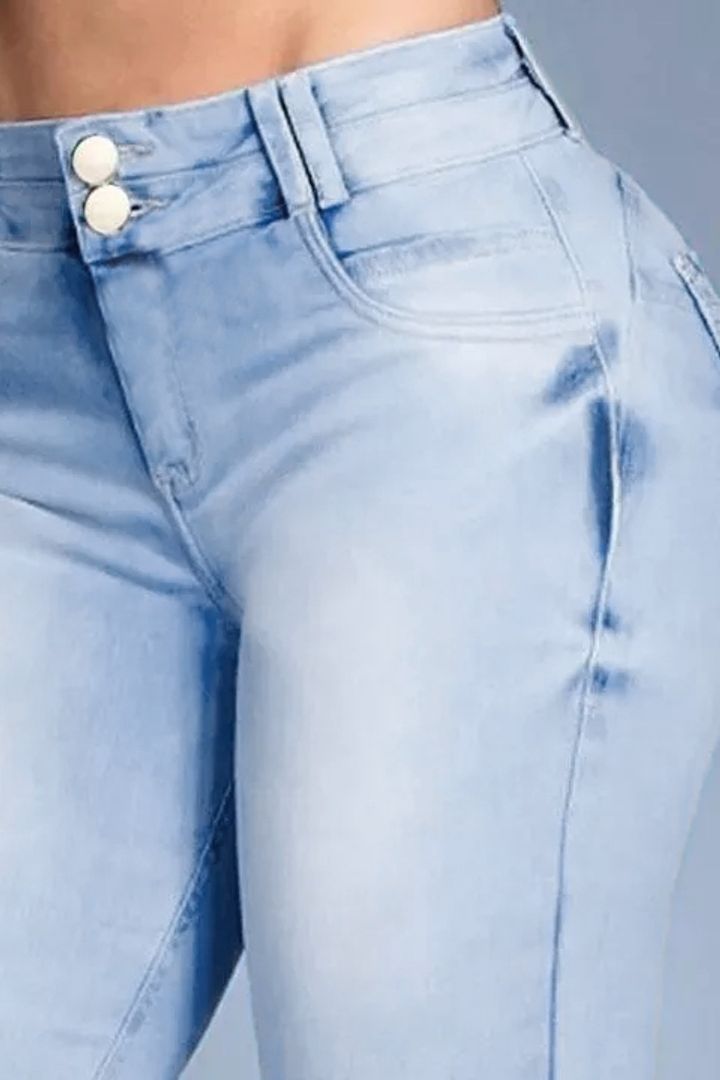 2022 Button Front Butt Lifting Flare Jeans