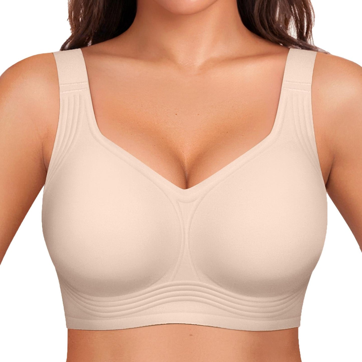 Women's Wireless Lace Back Seamless Comfort Bra