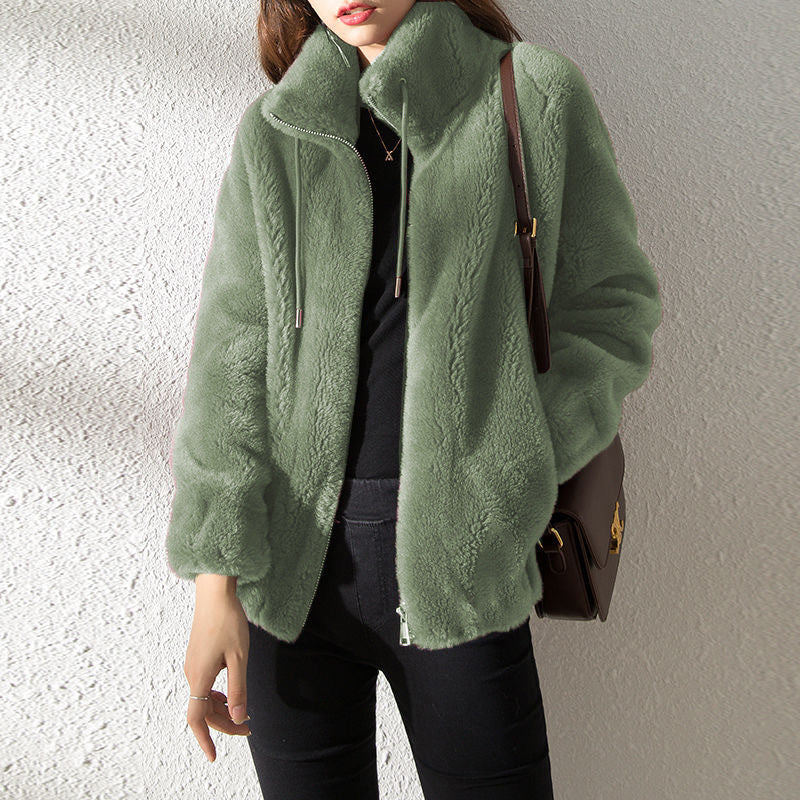 2022 Padded Coat Stand-collar Double-faced Fleece Jacket