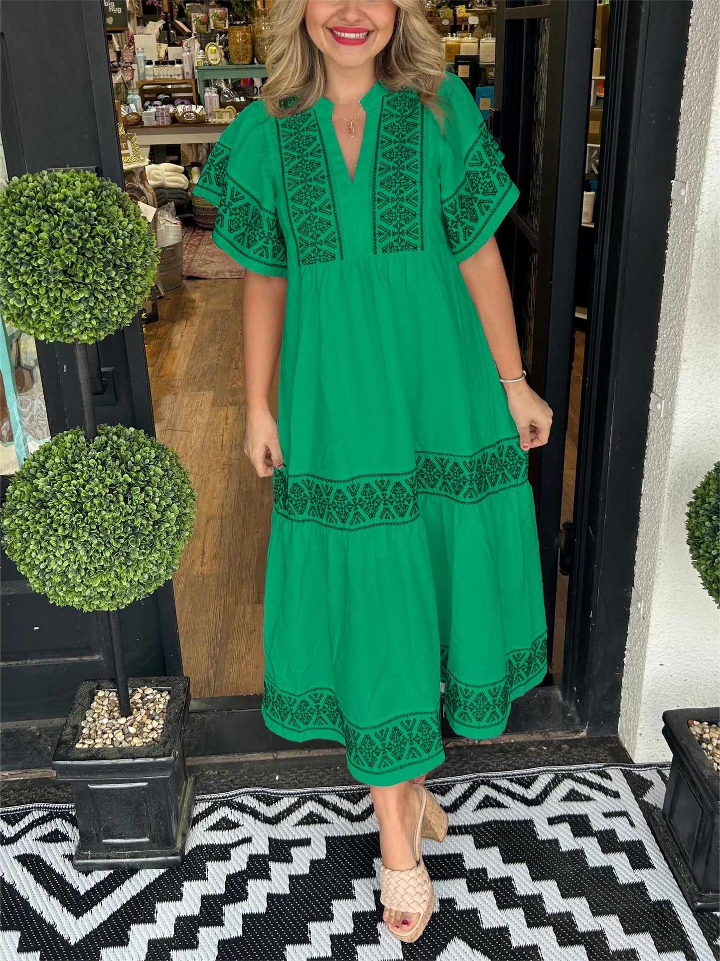 Tiktok Hot Sale Women's V-Neck Boho Maxi Dress (Buy 2 Free Shipping)