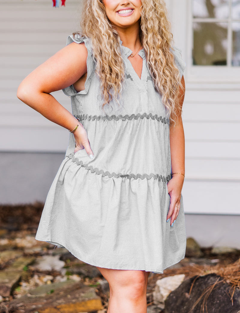 Women's striped v-neck dress(Buy 2 Free Shipping)