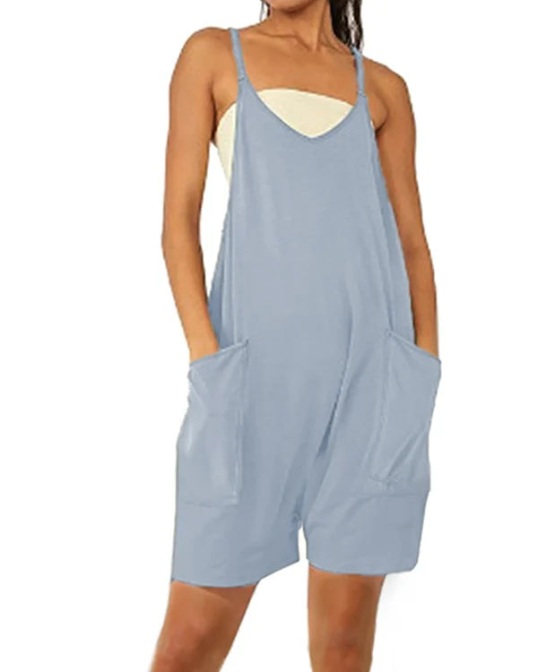 2023 Hot Sale 🔥Summer Short Jumpsuit with Pockets (Buy 3 Free Shipping)