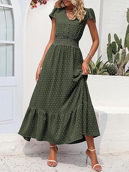 NEW🔥 Boho Ruffle Maxi Dress (BUY 2 FREE SHIPPING)