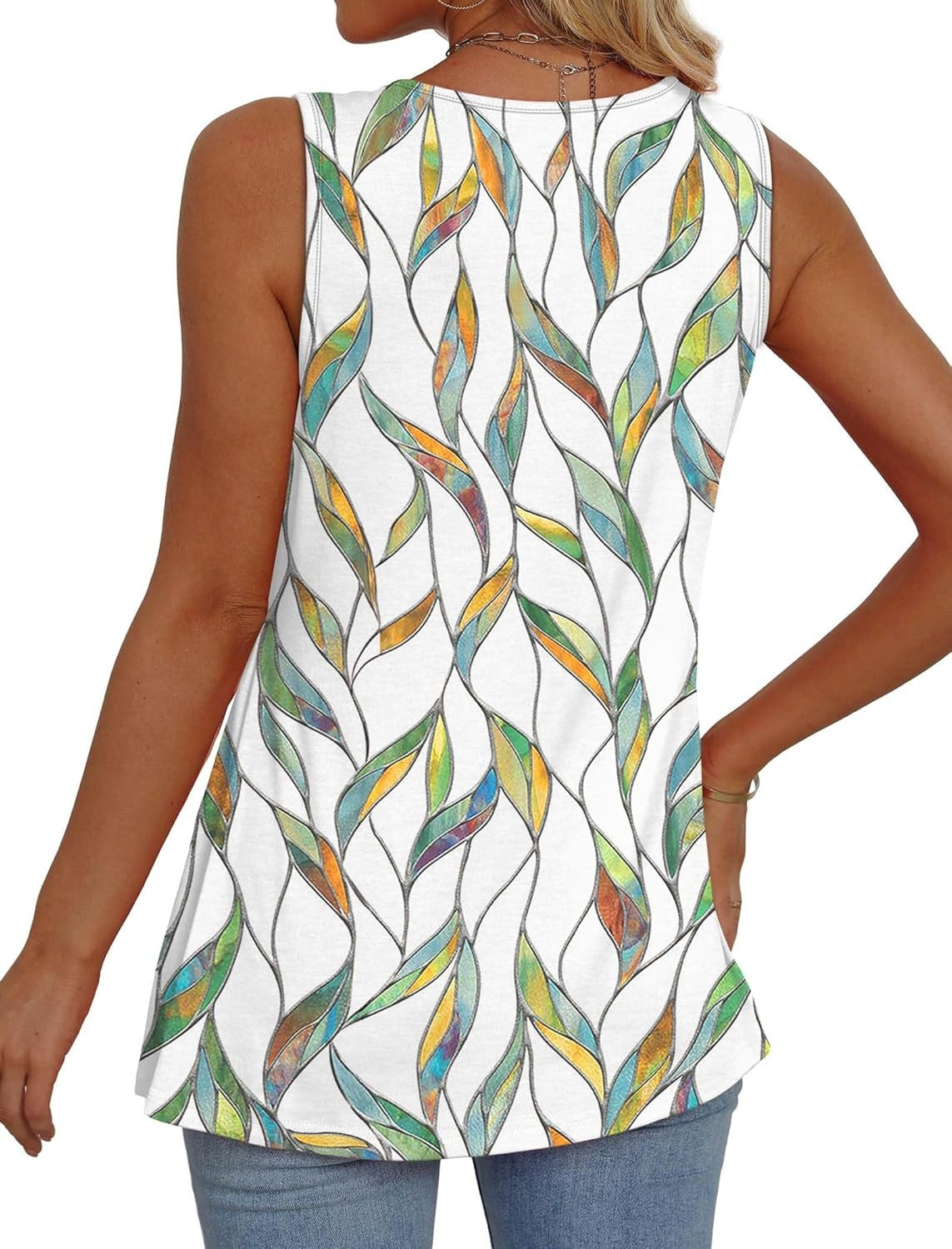 ✨Women Dressy Sleeveless V Neck Babydoll Tank Tops