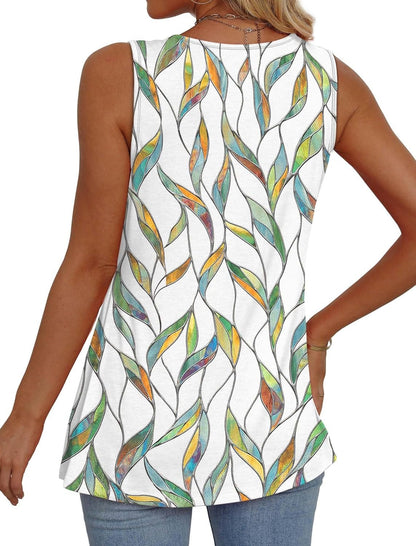 ✨Women Dressy Sleeveless V Neck Babydoll Tank Tops