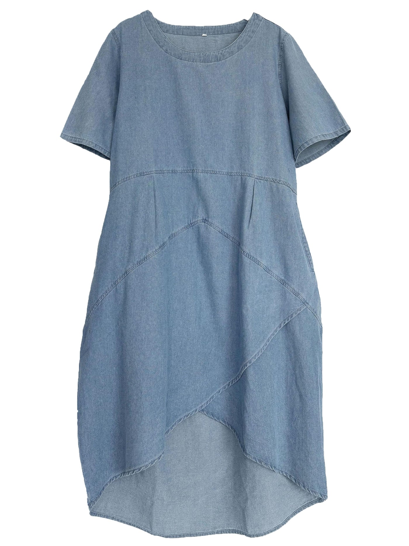 Women's Linen Cotton Pocketed Oversized Midi Dress