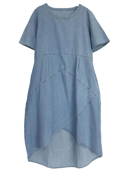 Women's Linen Cotton Pocketed Oversized Midi Dress