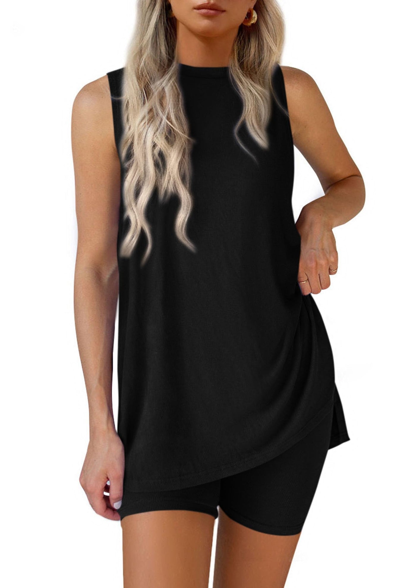 Women's 2 Piece Sets Summer Matching Lounge Shorts Set