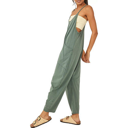 New Wide Leg Jumpsuit with Pockets