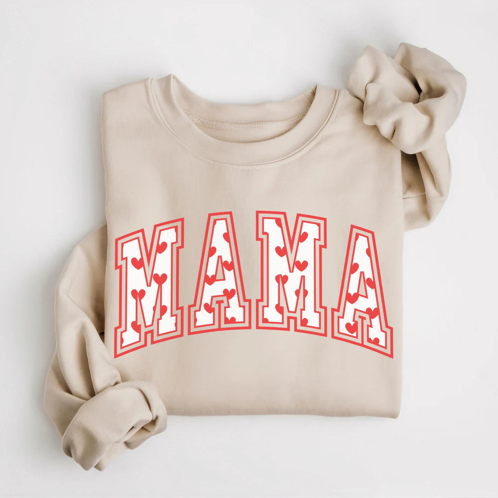 Valentines Mom Heart Crewneck Sweatshirt