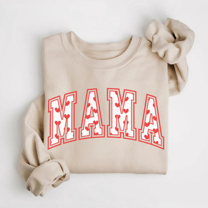 Valentines Mom Heart Crewneck Sweatshirt