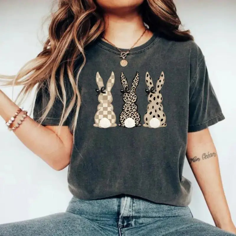 Leopard Checkered Patterns Coquette T-shirt