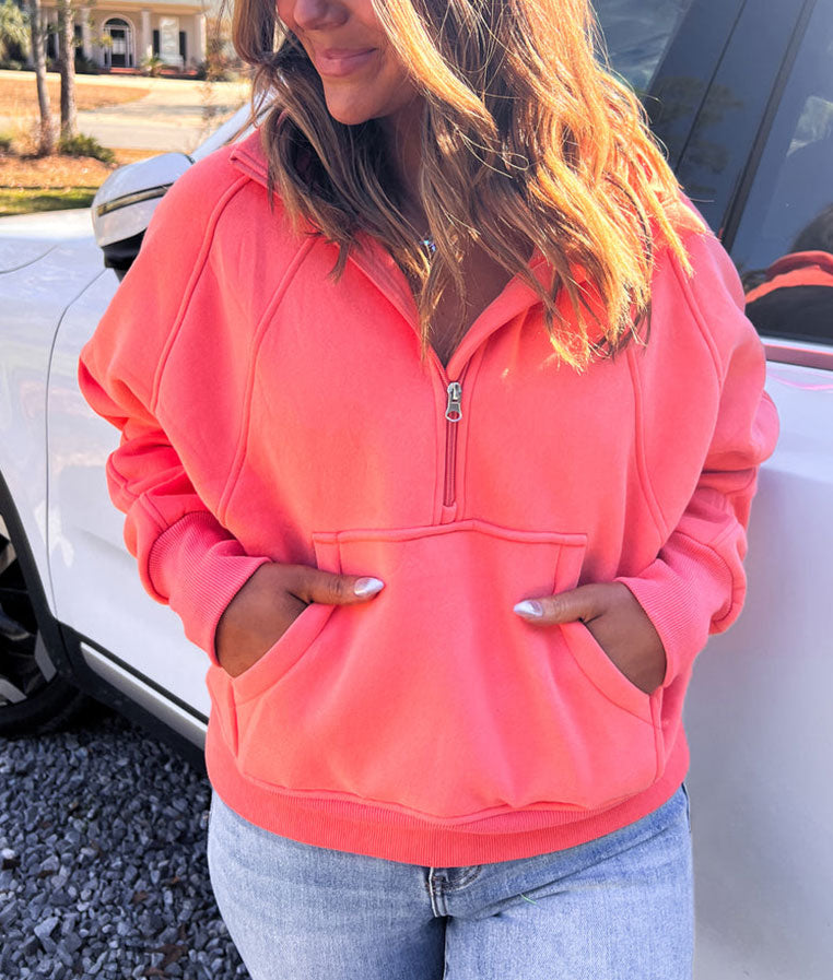 Half-Zip Stand Collar Sweatshirt(Buy 2 Free Shipping)