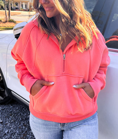Half-Zip Stand Collar Sweatshirt(Buy 2 Free Shipping)
