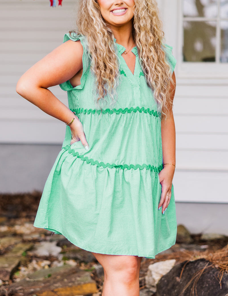 Women's striped v-neck dress(Buy 2 Free Shipping)