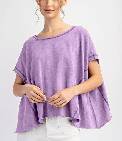 Mineral Washed Short Sleeve Top