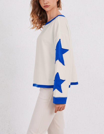 Star Graphic Oversized Sweatshirts for Women (Buy 2 Free Shipping)