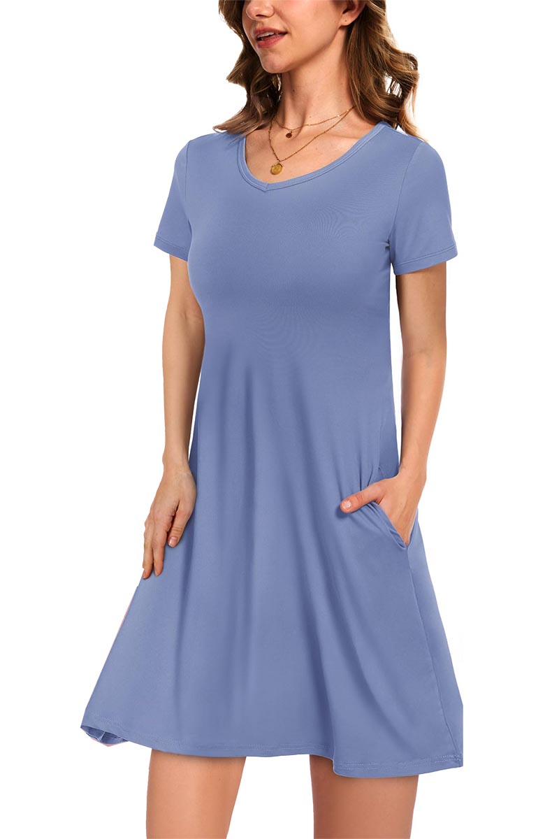 ✨Women's Casual T-Shirt Dress with Pockets