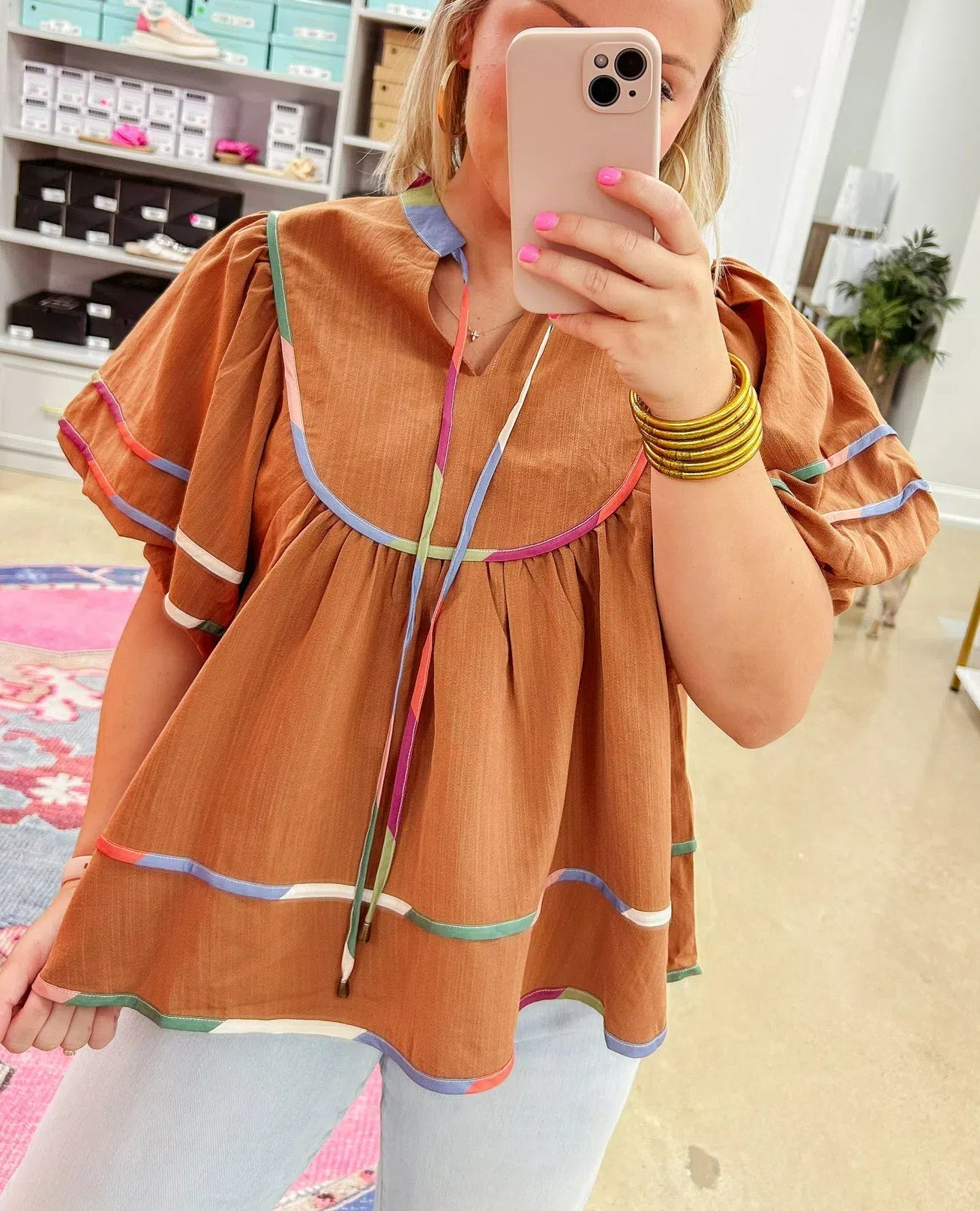 Ballon Sleeve Top(Buy 2 Free Shipping)