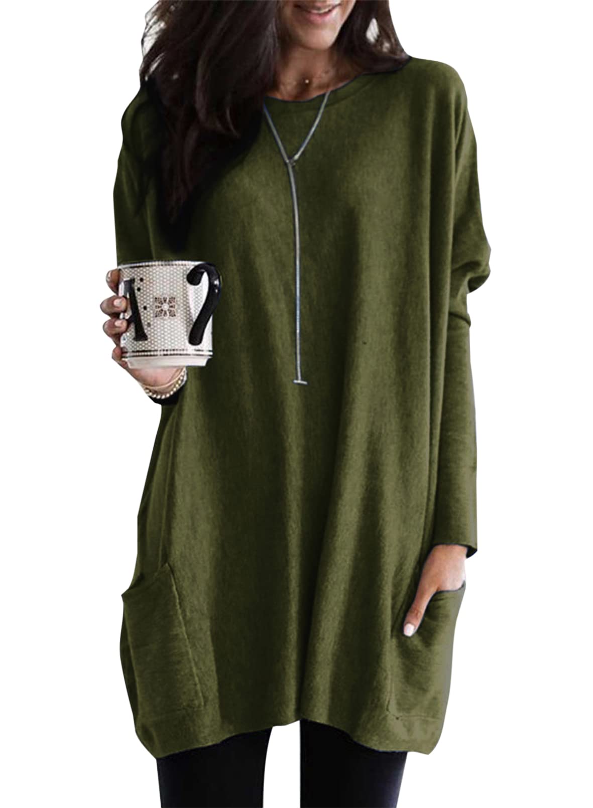 ✨Women's Casual Long Sleeve Lightweight T-Shirt Top with Pockets