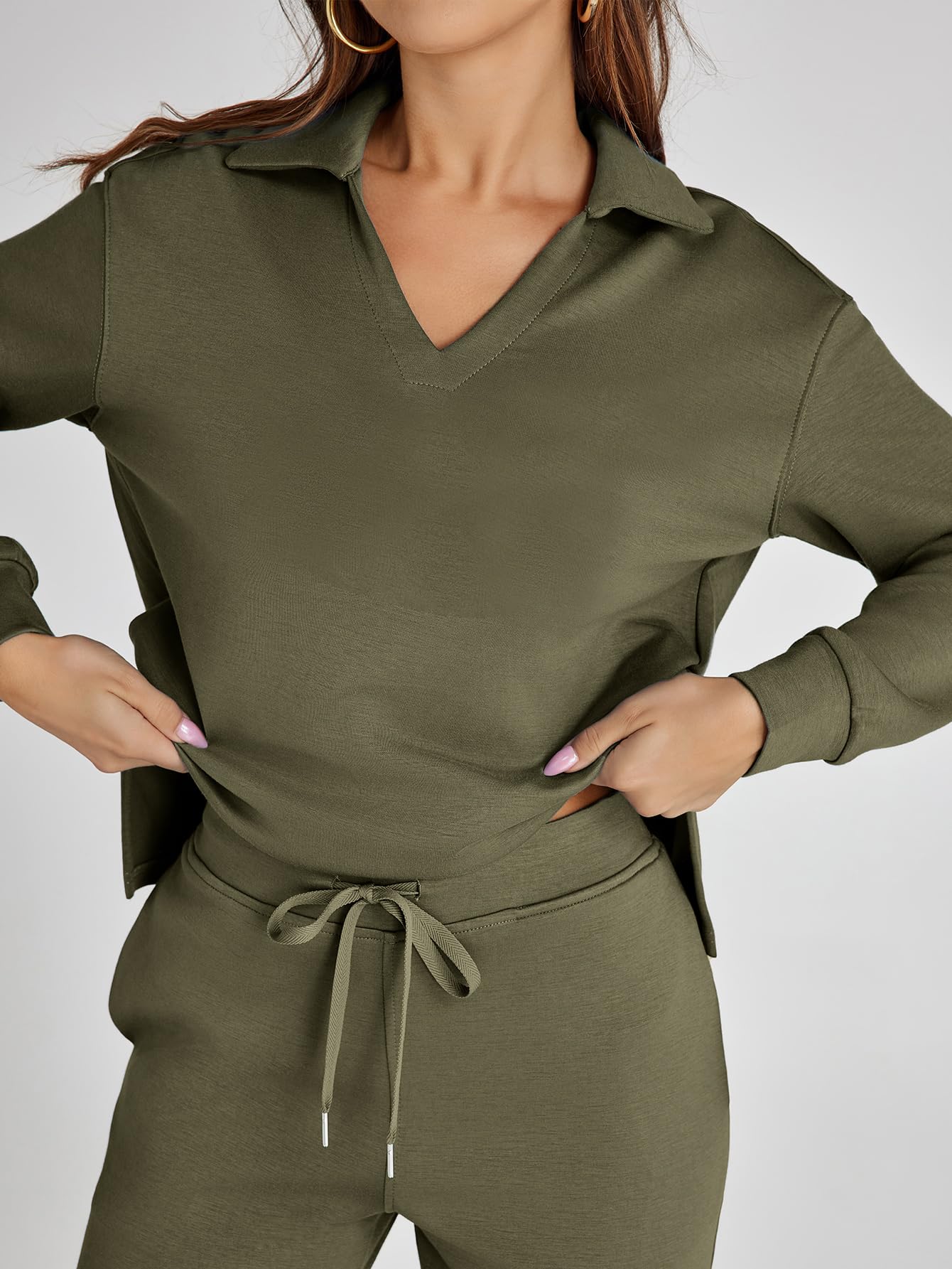 Women's 2 Piece Sets Outfits Casual Long Sleeve Sweatsuits  Sets (Same as in the video)