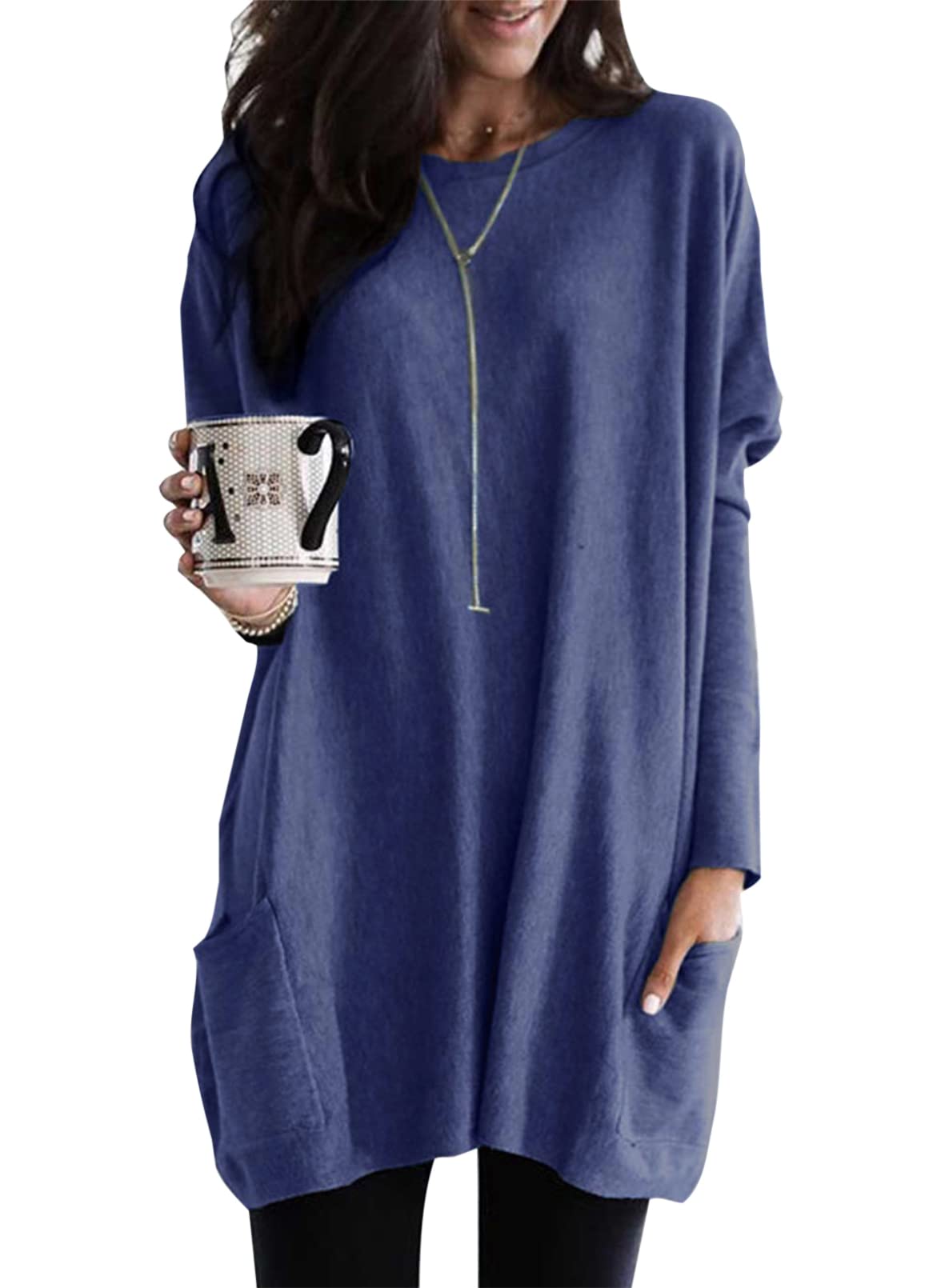 ✨Women's Casual Long Sleeve Lightweight T-Shirt Top with Pockets
