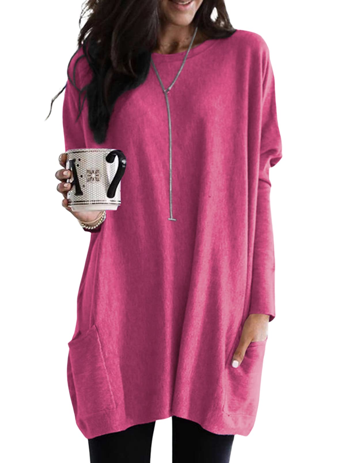✨Women's Casual Long Sleeve Lightweight T-Shirt Top with Pockets
