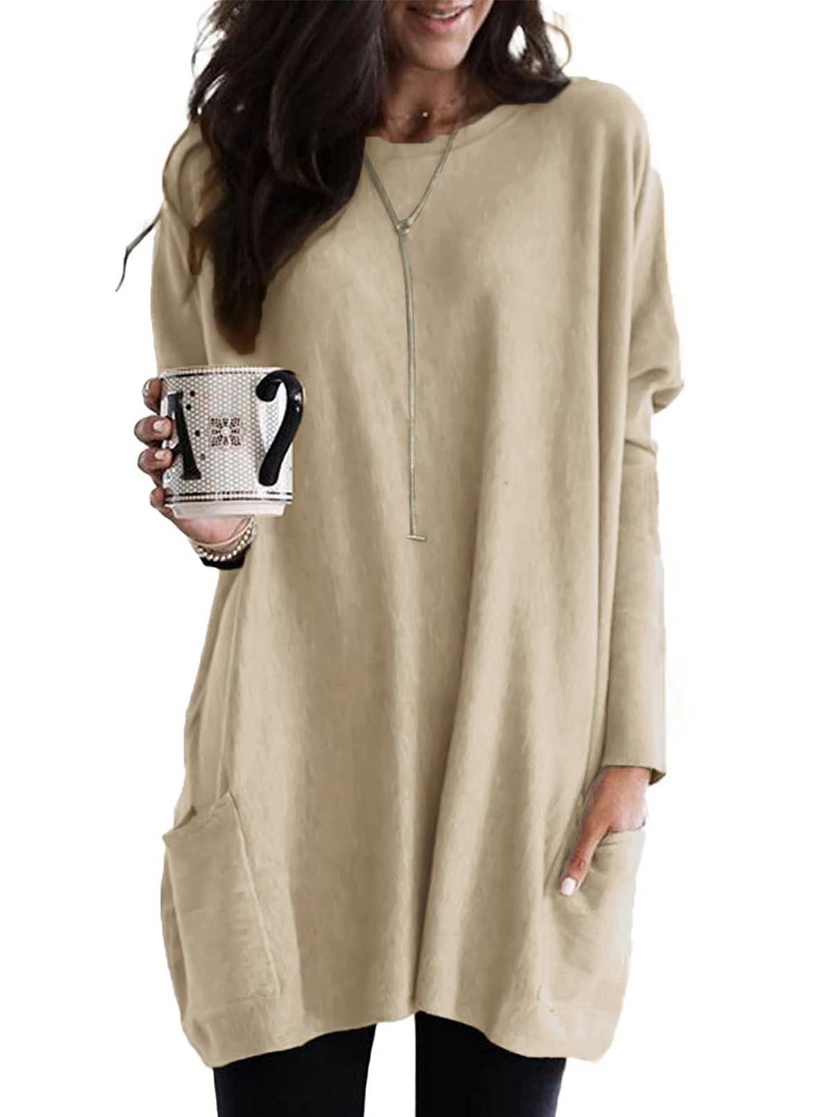 ✨Women's Casual Long Sleeve Lightweight T-Shirt Top with Pockets
