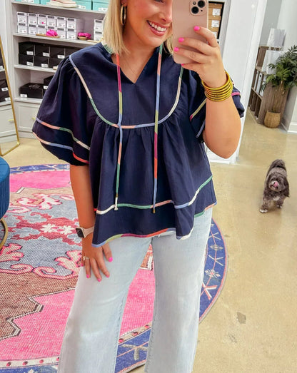 Ballon Sleeve Top(Buy 2 Free Shipping)