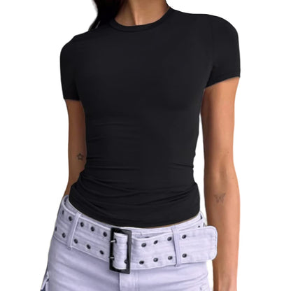 Slim Fit Short Sleeve Crew Neck Tight T Shirts