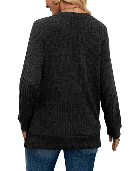 ✨Women's Casual V Neck Lightweight Tunic Sweateshirt