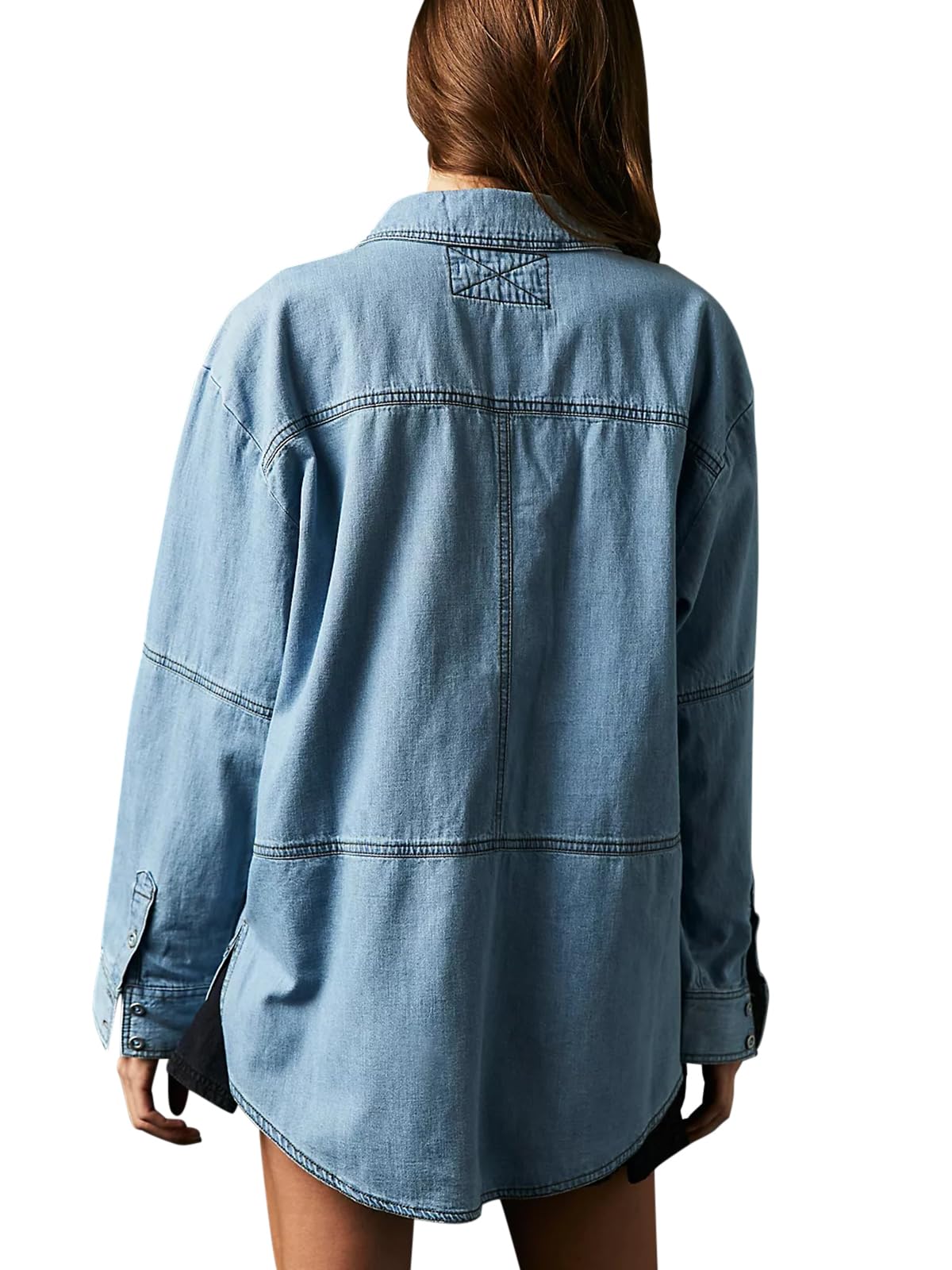Limited time sale🔥Women's Denim V-Neck Pullover Shirt