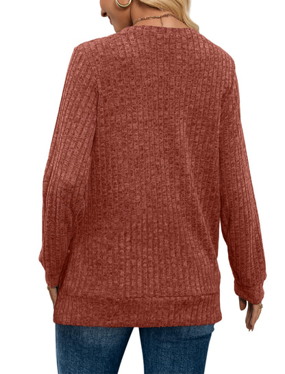 ✨Women's Casual V Neck Lightweight Tunic Sweateshirt
