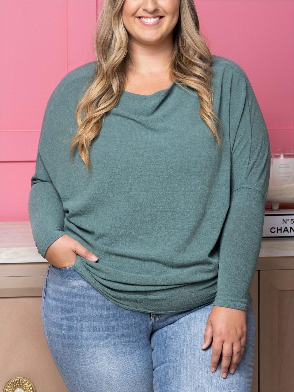 Women's "Dreamy Knit" Boatneck Dolman Top(Buy 2 Free Shipping)
