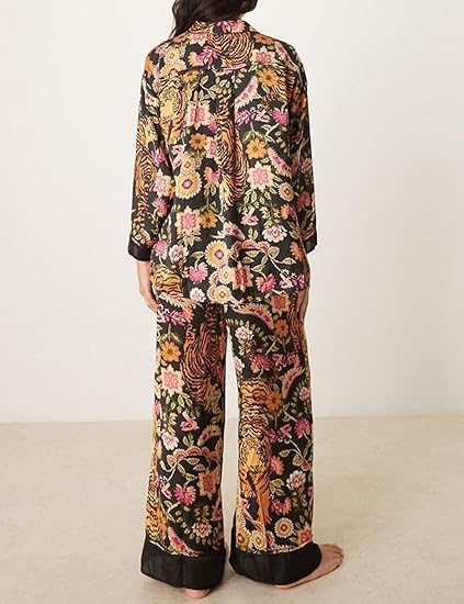 Floral Long Sleeve Pajamas Set