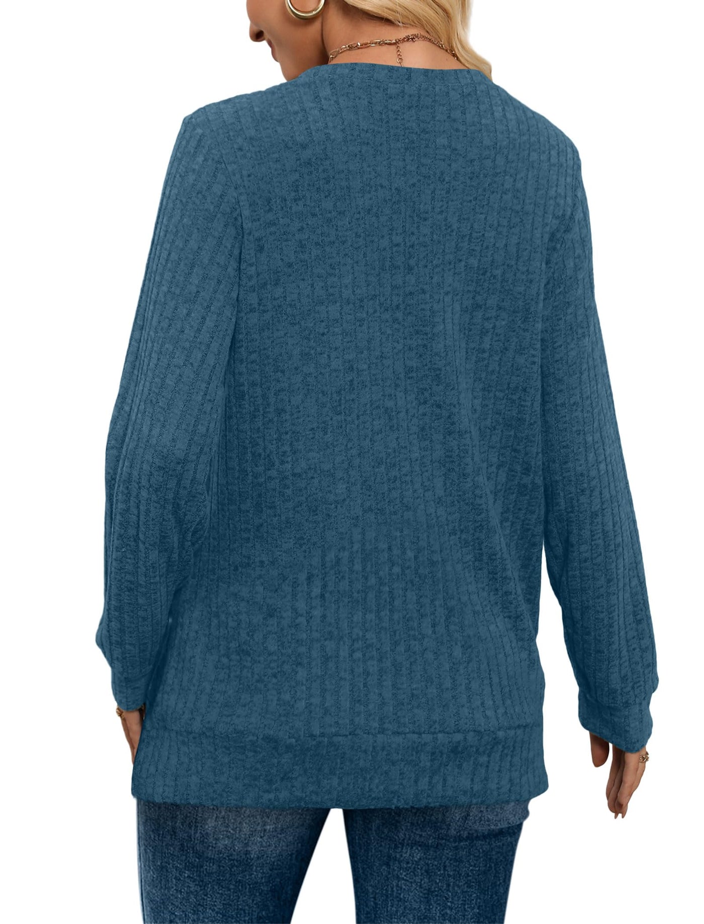 ✨Women's Casual V Neck Lightweight Tunic Sweateshirt