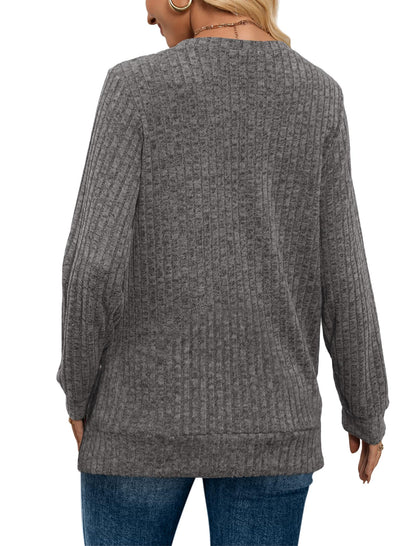 ✨Women's Casual V Neck Lightweight Tunic Sweateshirt