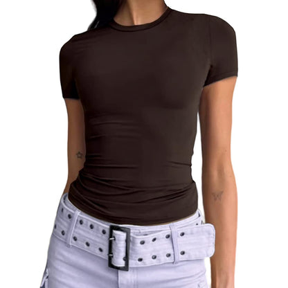 Slim Fit Short Sleeve Crew Neck Tight T Shirts