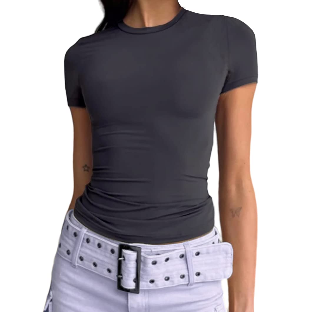 Slim Fit Short Sleeve Crew Neck Tight T Shirts