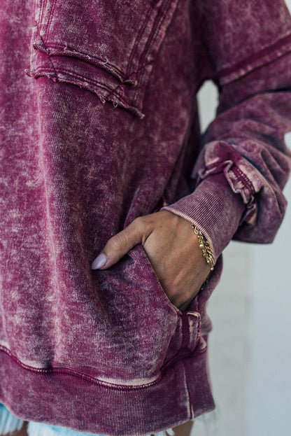 50% OFF🔥French Terry Acid Wash Pullover