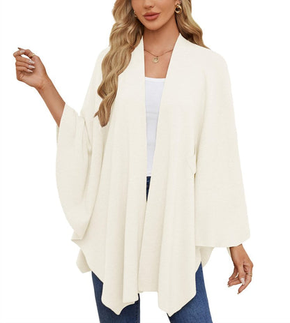 Limited time sale🔥Women's Elegant Shawl Wraps Soft Open Front Poncho Sweater