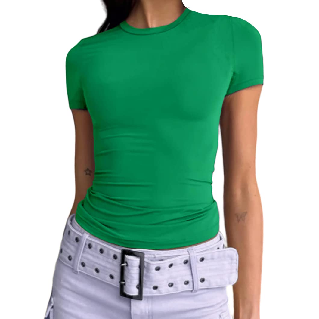 Slim Fit Short Sleeve Crew Neck Tight T Shirts