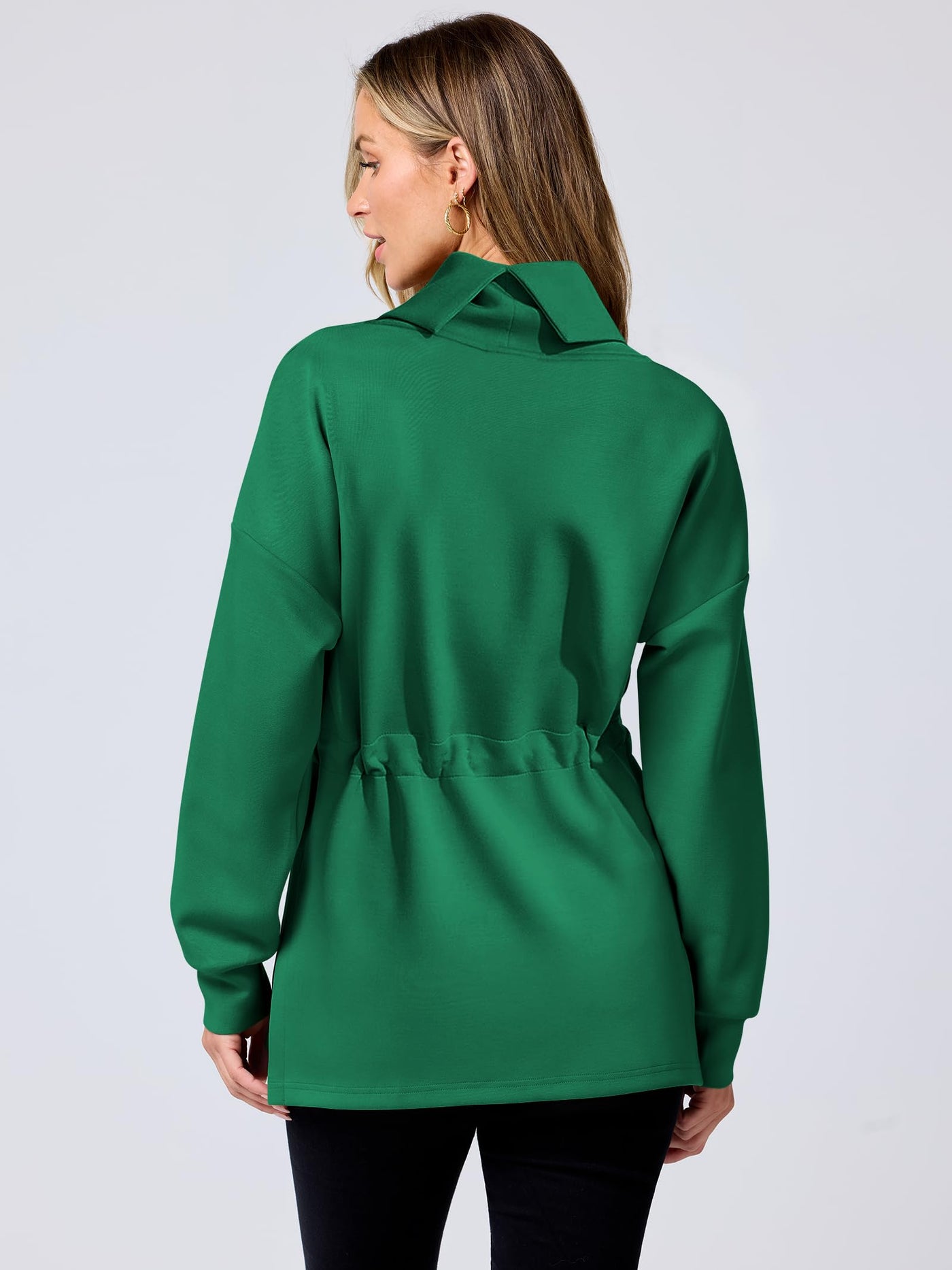 Women's Turtleneck Drawstring Waist Pullover Tops (Buy 2 Free Shipping)