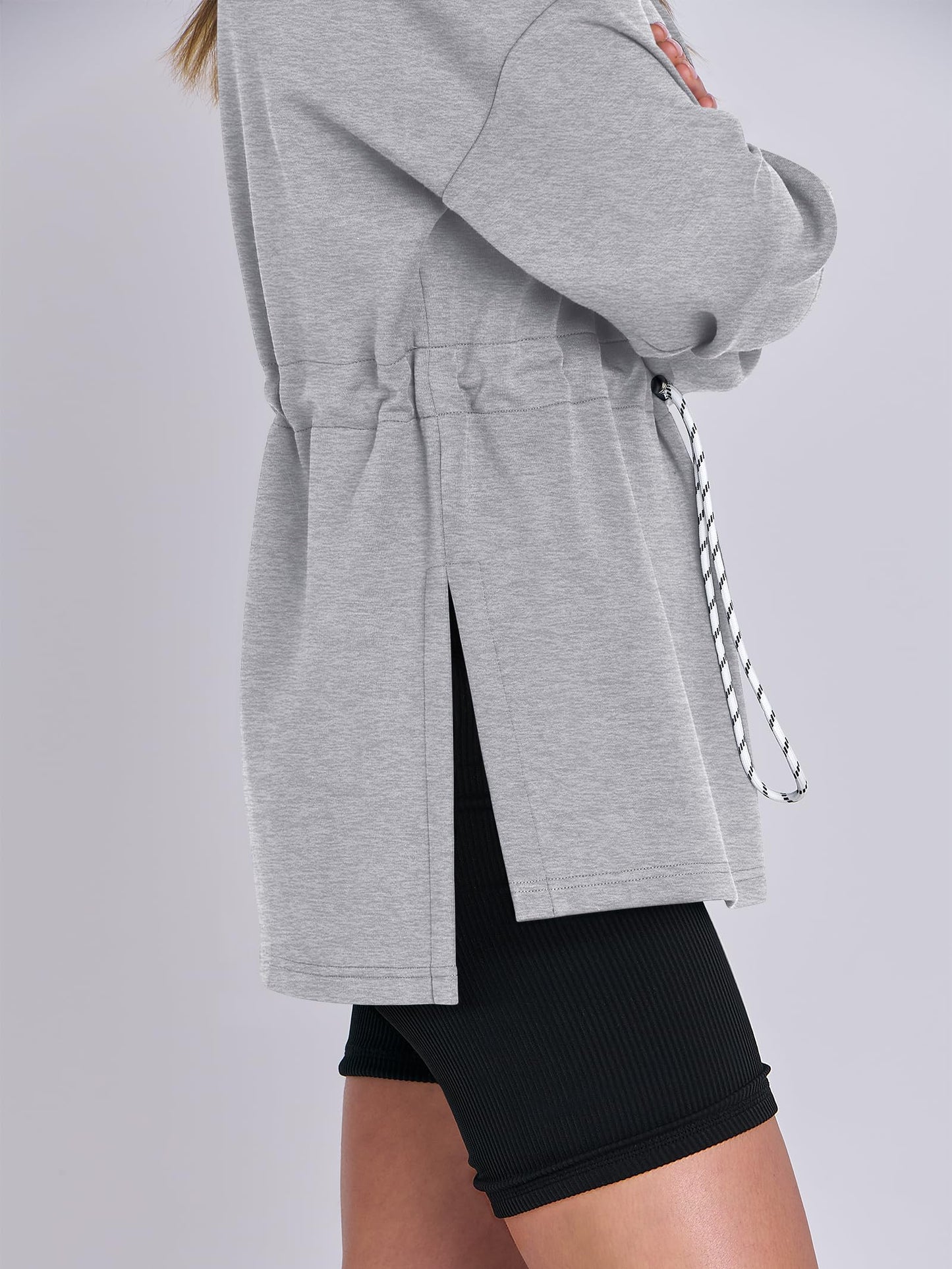 Women's Turtleneck Drawstring Waist Pullover Tops (Buy 2 Free Shipping)