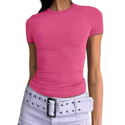 Slim Fit Short Sleeve Crew Neck Tight T Shirts