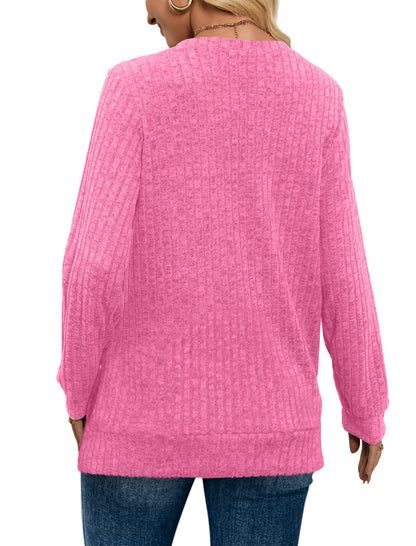 ✨Women's Casual V Neck Lightweight Tunic Sweateshirt
